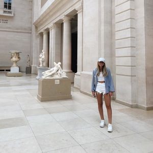 White jeans shorts Zara